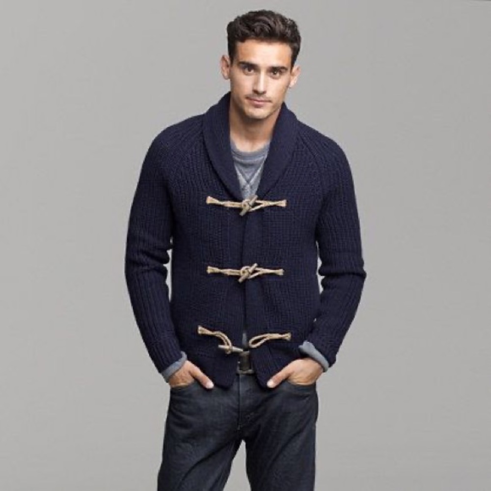 GAP *Grey* Knit Collar Cardigan w/ Wooden Toggles